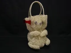 ■美品■ ANTEPRIMA アンテプリマ アニマーレ ワイヤーバッグ PVCワイヤー ベア くま クマ ハンドバッグ アイボリー系 FU5505