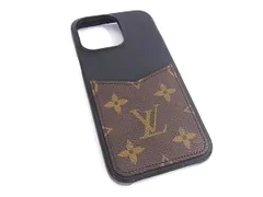 LOUIS VUITTON ルイヴィトン M82888 モノグラム バンパー iPhone15Pro Max 対応 アイフォンケース ブラック系×ブラウン系 FV4329