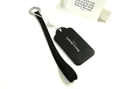 ■新品同様■ Maison Margiela メゾン マルジェラ TAG KEY RING WITH SHORT LACE キーホルダー ブラック系 FR7723