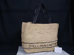 ■新品同様■STELLA McCARTNEY ステラ マッカートニー ラフィア ショルダーバッグ トート 肩掛けかばん レディース ベージュ系 FV5848