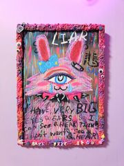 一点物アート】SADNESS-嘆きのうさぎ-【A3サイズ. 現代アート - メルカリ