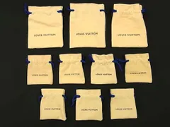 ■新品同様~■ LOUIS VUITTON ルイヴィトン  コットン 保存袋 巾着 W 約6cm ×H 約7cm 等 10点セット まとめ売り ベージュ系 DB2426
