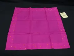 ■新品同様■ HERMES エルメス MOUCHOIR GALAXIE コットン100％ ハンカチーフ ポケットチーフ レディース マゼンタピンク系 FT5405