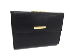 ■新品■未使用■ BURBERRY バーバリー レザー がま口 三つ折り 財布 ウォレット 札入れ 小銭入れ レディース ブラック系 BP8843