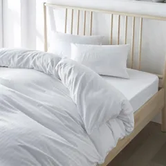 【特価セール】アイリスプラザ 寝具カバー3点セット シングル 洋式ベッド・和式布団兼用 布団カバーセット ホテル仕様 肌ざわりがよいピーチスキン加工 敷ふとんにも使える ホワイト