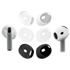 【在庫セール】Seltureone【6個入り】AirPods 4 イヤーピース 2024 フィット感 滑り止め ソフトシリコンゴム 分離可能 Airpods 4交換用イヤーチップ （ホワイト、クリア、ブラック）