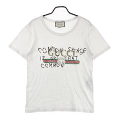 GUCCI ローズプリント Tシャツ ホワイト XS - メルカリ