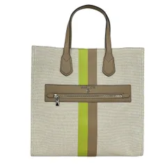 MICHAEL KORS(マイケルコース) トートバッグ - アイボリー×ブラウン×ライトグリーン レザー