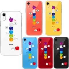 iPhoneXR ケース クリア ソフト APPLE FACE スマホケース ワイヤレス充電対応 ソフトスマホケース