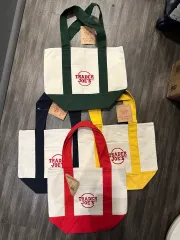 トレーダージョー ミニ エコバッグ トートバッグ バッグ ショッピングバッグ (グリーン ネイビー イエロー レッド)