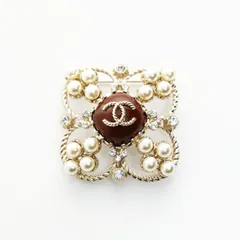 CHANEL シャネル ブローチ ラインストーン ココマーク【中古】
