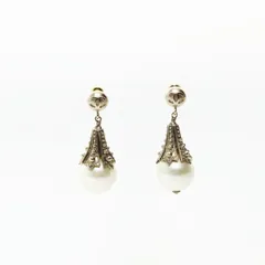CHANEL シャネル ピアス 03P 2003 スイング パール ココマーク【中古】