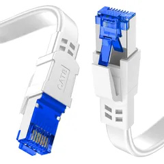 LANケーブル 2m Cat 8標準 - Soohut 有線ケーブル ランケーブル 2メートル 白 インターネット 高速 らんけーぶる (ホワイト)