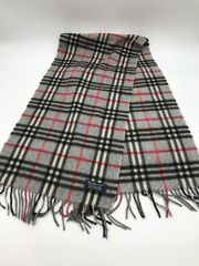 M1220B1 Burberry カシミヤ マフラー ノバチェック グレー - メルカリ