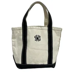 L.L.Bean(エルエルビーン) トートバッグ - アイボリー×黒 刺繍