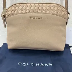 9492　COLE HAAN　コールハーン　 ショルダーバッグ　斜めがけ　 ルエル　ベージュ系　レザー　 保存袋付き　レディース