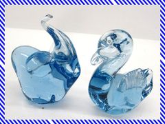 マルティグラス　白鳥ペア マルティグラス スワンガラス製 白鳥ペア 置物 - メルカリ