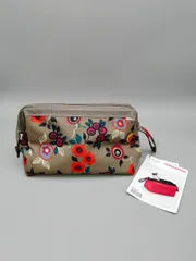 【未使用】ライゼンタール　花柄デザイン　ファスナー付き　化粧品ポーチ　小物入れ　旅行バッグ