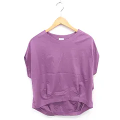 アーバンリサーチ ドアーズ URBAN RESEARCH DOORS カットソー Tシャツ バックタック ボートネック フレンチスリーブ 半袖 M パープル 紫 /TT