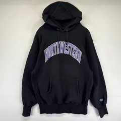 古着 90's/90年代 チャンピオン Champion USA製 パーカー リバースウィーブ スウェット カレッジロゴ XL  ブラック メンズ