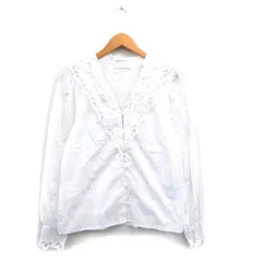 DESIGNERS.REMIX シャツ ブラウス 長袖 レース コットン シンプル ホワイト 白 /KT18