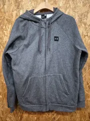 アンダーアーマー グレー フードジップアップ L