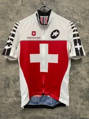 JU442 アソス ASSOS 半袖 サイクルジャージ SWISSカラー M 白赤のサムネイル