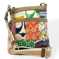良品　COACH コーチ　ショルダーバッグ　サコッシュ　パッチワーク
