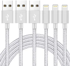 iPhone 充電ケーブル【MFi認証】2M 3本セット 急速 ライトニングケーブル lightningケーブル 高耐久編組ナイロン アイフォン 充電ケーブル データ転送 柔軟性 iPhone 14/13/12/11/XS/XR/X/87/6/5/i ...
