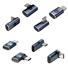 日本の中小企業 USB-C(メス) to lightning(オス) 変換アタブタ 高速充電 データ転送 軽量 小型 コンパクト 持ち運び L字 ul0153 (USB-C(メス) to lightning(オス), Fタイプ 1個)