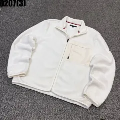 トミーヒルフィガー 白 フリース ジップアップ ジャケットm 0207