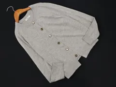 NOLLEY'S ノーリーズ ウール混 ビジューボタン カーディガン ライトグレー ◇■ レディース