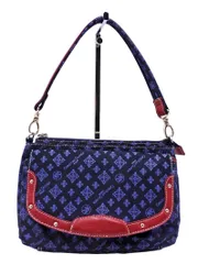 CHRISTIAN OLIVIER クリスチャンオリビエ 総柄 ロゴ ショルダー バッグ 濃紺 ■■ レディース