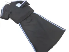 RODEO CROWNS ロデオクラウンズ デニム 切替 スウェット トレーナー ロングスカート セットアップ sizeF/黒 ◇■ レディース