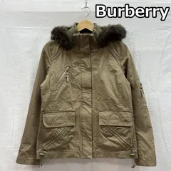 バーバリー・ブルーレーベル ミリタリー ジャケット フードファー ライナー付き FCF43-590-65 レディース 38 ISItems【USED】【古着】【中古】50152872