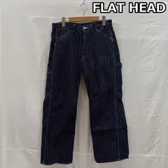 ザ・フラットヘッド ウォバッシュ ストライプ デニム ペインター ワーク パンツ WPN-03W メンズ 34インチ ISItems【USED】【古着】【中古】50152867