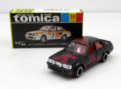 トミー トミカ/黒箱日本製 三菱 ランサーターボ/黒 ADVAN 38-4-3