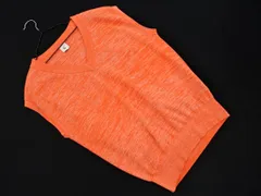 6 ROKU ビューティー＆ユース ユナイテッドアローズ Vネック ニット ベスト オレンジ ◇■ レディース