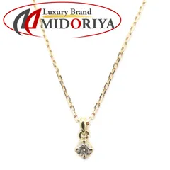 agete アガット ダイヤモンド ネックレス ダイヤモンド0.03ct K18PG ピンクゴールド レディース/295001【中古】【BJ】