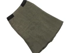 EPOCA エポカ ウール混 膝丈 スカート size38/黒ｘベージュ ◇■ レディース