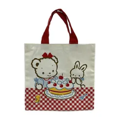 familiar(ファミリア) トートバッグ - 白×レッド×マルチ ミニバッグ コットン