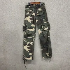 ヴィンテージ ミリタリー カモフラ カーゴ ズボン 25インチ M11566