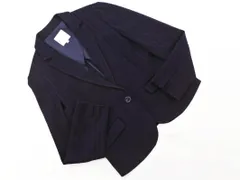 KUMIKYOKU 組曲 ウール混 ストライプ ジャケット size1/濃紺 ◇■ レディース