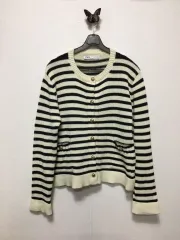 ザラ ストライプ ニット カーディガン