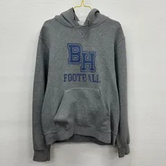 Y23 RUSSELL ATHLETIC パーカー フード付きスウェット M グレー フロントプリント ラッセルアスレチック 古着卸 アメリカ仕入