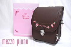 新品 mezzo piano メゾピアノ女の子 ランドセル 濃茶 ガーリーリボン 