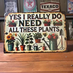 サインプレート アメリカン雑貨 アメ雑 植物 ハーブ ヴィンテージ風