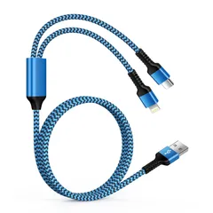 Ocbuo 2in1 充電ケーブル ライトニング+Type-Cケーブル マルチ USBケーブル 多機能 QC3.0急速充電 Andriod タイプC スマホコード IPhone 16/15plus/15 pro/15 pro max/14/13/12 ...