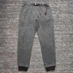 極美品 GRAMICCI BONDING KNIT FLEECE NARROW RIB PANT M グラミチ ボンディングニット フリースナローパンツ グレー ■