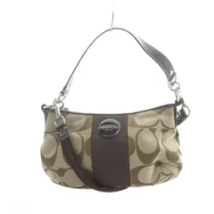 コーチ COACH F17439 ハンドバッグ ショルダー 2WAY キャンバス レザー シグネチャー ロゴ 茶 ブラウン ■GY18 /MQ
